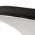 21" Black and White Wool And Fiberglass Contempo Footstool Ottoman
