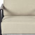 28" Beige and Black Upholstered Cushion and Solid Wood Arm Chair