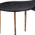 Set of Two Black and Bronze Wood and Steel Free Form Coffee And End Table