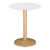 24" Gold And White Round End Table