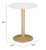 24" Gold And White Round End Table