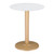 24" Gold And White Round End Table