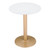 24" Gold And White Round End Table
