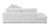 White Italian Leather Reclining L Shaped Two Piece Corner Sectional