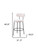 Set of Two 29" Ivory And Black Shearling And Steel Low Back Bar Height Bar Chairs