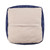18" Blue Chenille Cube Pouf Ottoman