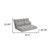 45" Gray Futon Convertible Sleeper Loveseat and Toss Pillows