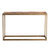 48" Natural and Brass Reclaimed Wood Frame Console Table