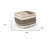 18" Tan Geometric Pouf Ottoman Jute