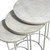 Set of Two White Solid Wood and Metal Round Frame Nested Tables