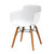 Set Of Four White And Brown Heavy Duty Plastic And Wood Juvenile Side Chairs