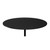 17" Black Steel And Stone Round Coffee Table