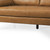 Tan Genuine Leather L Shaped Sofa and Chaise Sectional With Toss Pillows