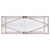 42" Clear and Gold Glass Frame Console Table