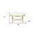 18" Ivory And Gold Wood And Steel Round Coffee Table