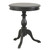 25" Black Manufactured Wood Round End Table