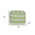 18" Green And White Cotton Cube Striped Pouf Ottoman