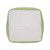 18" Green And White Cotton Cube Striped Pouf Ottoman