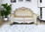 70" Champagne And Pearl Faux Leather Loveseat and Toss Pillows