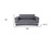 Two Piece Indoor Dark Gray Italian Leather Five Person Seating Set
