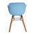 Set Of Four Blue And Brown Heavy Duty Plastic And Wood Juvenile Side Chairs