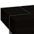 53" Black And Clear Wood And Glass Sled Coffee Table