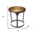 24" Copper and Bronze Metal Round Pedestal End Table
