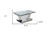 32" Clear And Silver Glass And Stainless Steel Floor Shelf Coffee Table