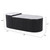 Set of Two Black And White Wood And Faux Marble Oval Drum Bunching Coffee Tables