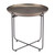 21" Bronze and Gray Steel Round Cross Legs End Table