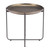 21" Bronze and Gray Steel Round Cross Legs End Table