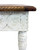 24" Ivory And Brown Distressed Solid Wood Square End Table