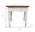 24" Ivory And Brown Distressed Solid Wood Square End Table