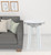 Homeroots Living Room 24" Round Mirrored End Table, Silver Glass