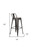 Set of Four 26" Black Steel and Metal Low Back Counter Height Bar Chairs