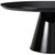 35" Black Wood Round Pedestal Coffee Table
