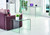 19" Clear Glass Sled End Table