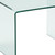 19" Clear Glass Sled End Table