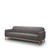 90" Gray Fabric Sofa With Brown Legs