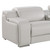 169" Light Gray Italian Leather Reclining USB Sofa