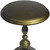 24" Brass Aluminum Round Pedestal End Table