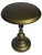 24" Brass Aluminum Round Pedestal End Table