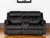 70" Dark Gray Microfiber Manual Reclining Loveseat With Storage