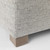 26" Gray Fabric and Brown Cocktail Ottoman
