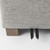 26" Gray Fabric and Brown Cocktail Ottoman