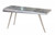 56" Silver Aluminum Three Leg Console Table