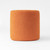17" Orange Boucle Oval Footstool Ottoman