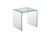 21" Clear Glass Rounded Edge End Table