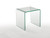 21" Clear Glass Rounded Edge End Table - 608219049331