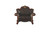 50" Chocolate Faux Leather Tufted Chesterfield Chair And Toss Pillow